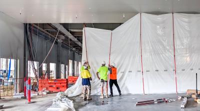 Case Study: Dust Barrier Solution for Warehouse Construction Project
